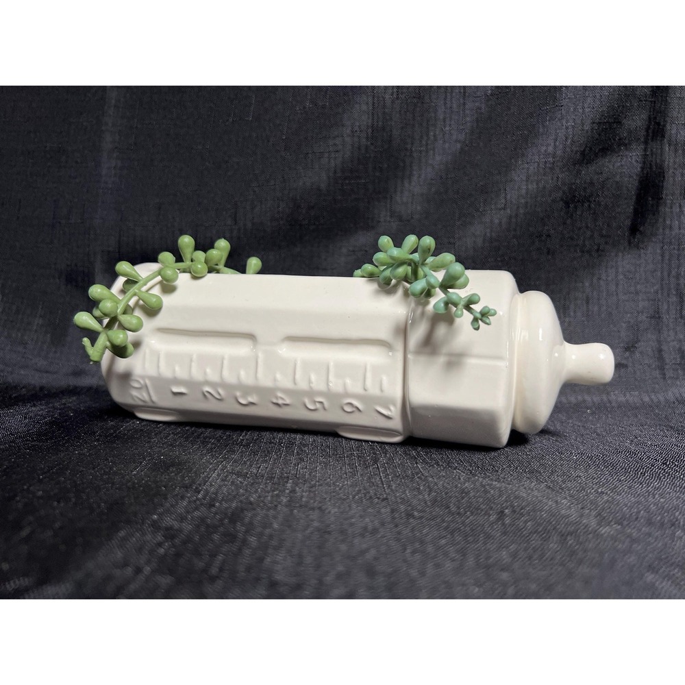 Haeger Planter Baby Bottle Cream Dish * USA * Vintage Nursery Decor
